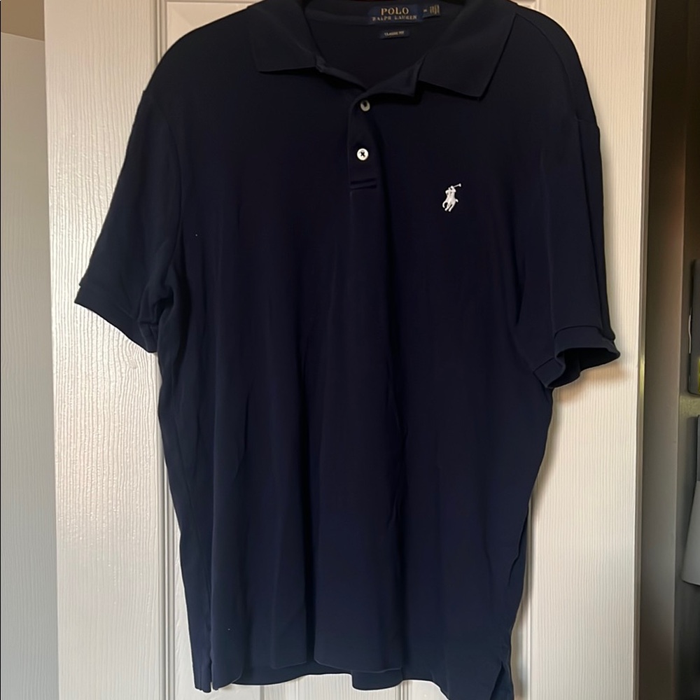 Polo by Ralph Lauren Men's Dark Blue Polo Shirt